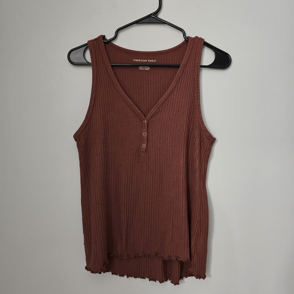 American Eagle Outfitters Tops - 🌟 American Eagle Outfitters Brown Ribbed Tank Top